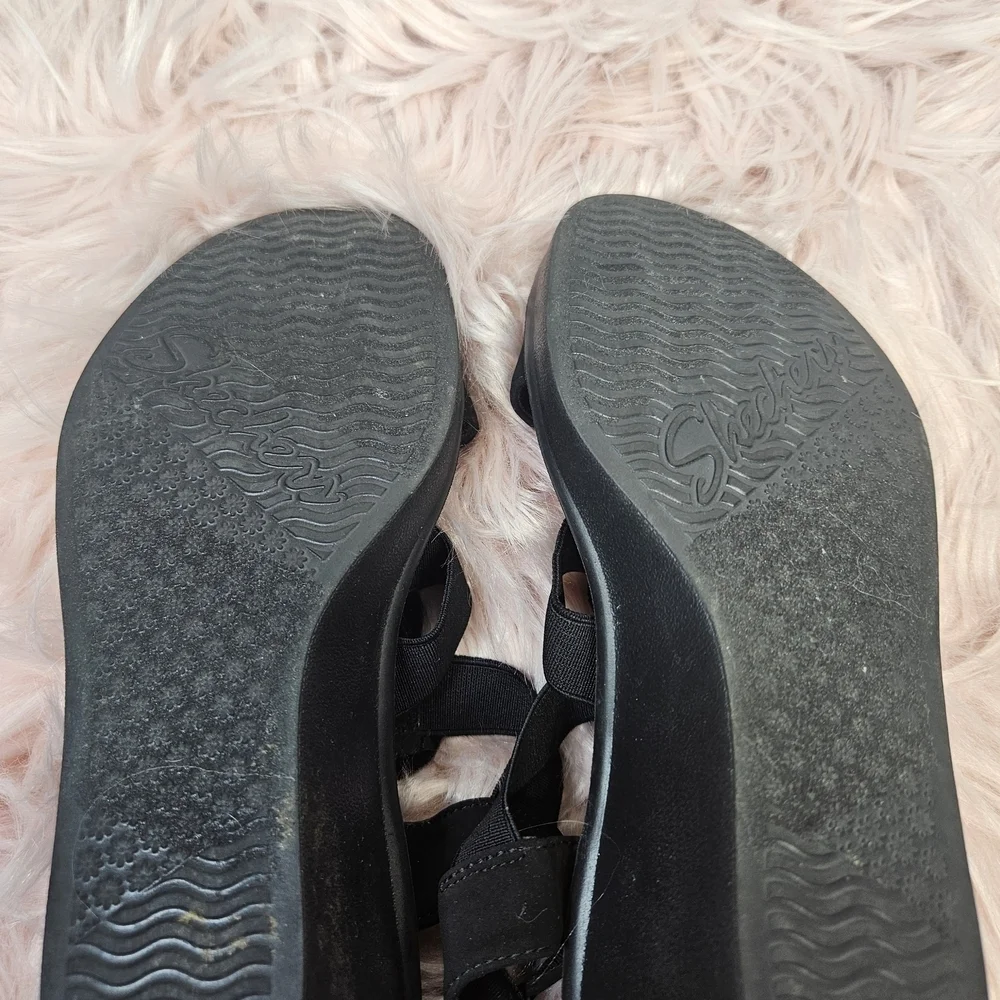 Elegant Black Wedge Sandals